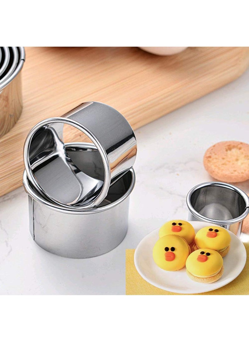 Sweet seven Versatile 3Pcs Stainless Steel Cutters for Baking & Cooking - Round Edge Shapes for Cookies, Biscuits, Dumplings, Cakes, Pastries, Scones.  - Image 5