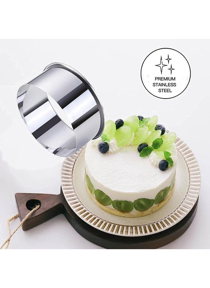 Sweet seven Versatile 3Pcs Stainless Steel Cutters for Baking & Cooking - Round Edge Shapes for Cookies, Biscuits, Dumplings, Cakes, Pastries, Scones.  - Image 2