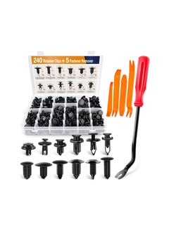 Bukela 240PCS Bumper Retainer Clips Car Plastic Rivets Fasteners Push Retainer Kit Most Popular Sizes Auto Push Pin Rivets Set -Door Trim Panel Fender Clips for GM Ford Toyota Honda Chrysler  - Image 1