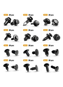 Bukela 240PCS Bumper Retainer Clips Car Plastic Rivets Fasteners Push Retainer Kit Most Popular Sizes Auto Push Pin Rivets Set -Door Trim Panel Fender Clips for GM Ford Toyota Honda Chrysler  - Image 2