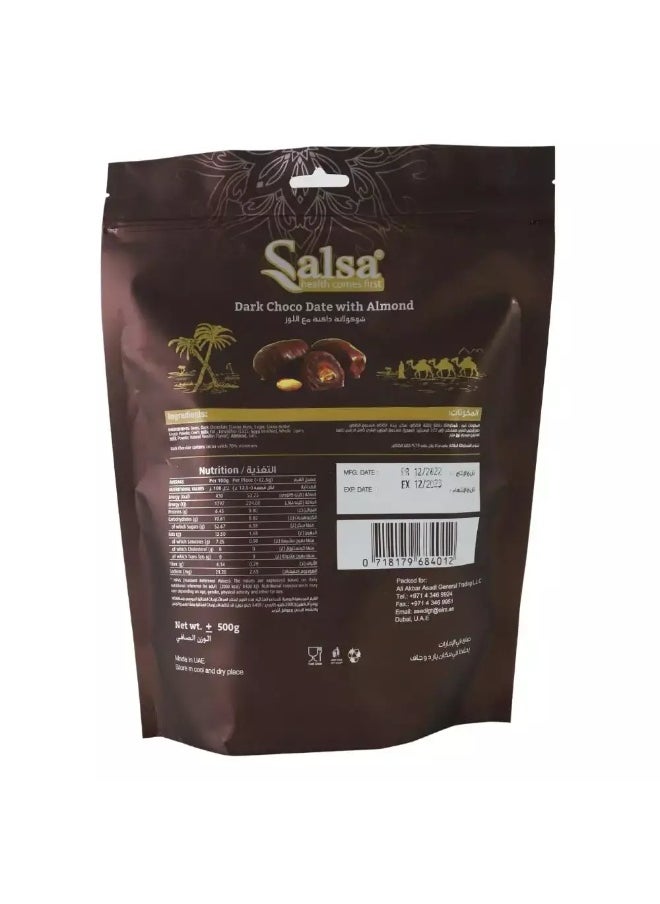 SALSA Salsa Dark Choco Date with Almond Chocolate, 500 gm  - Image 2