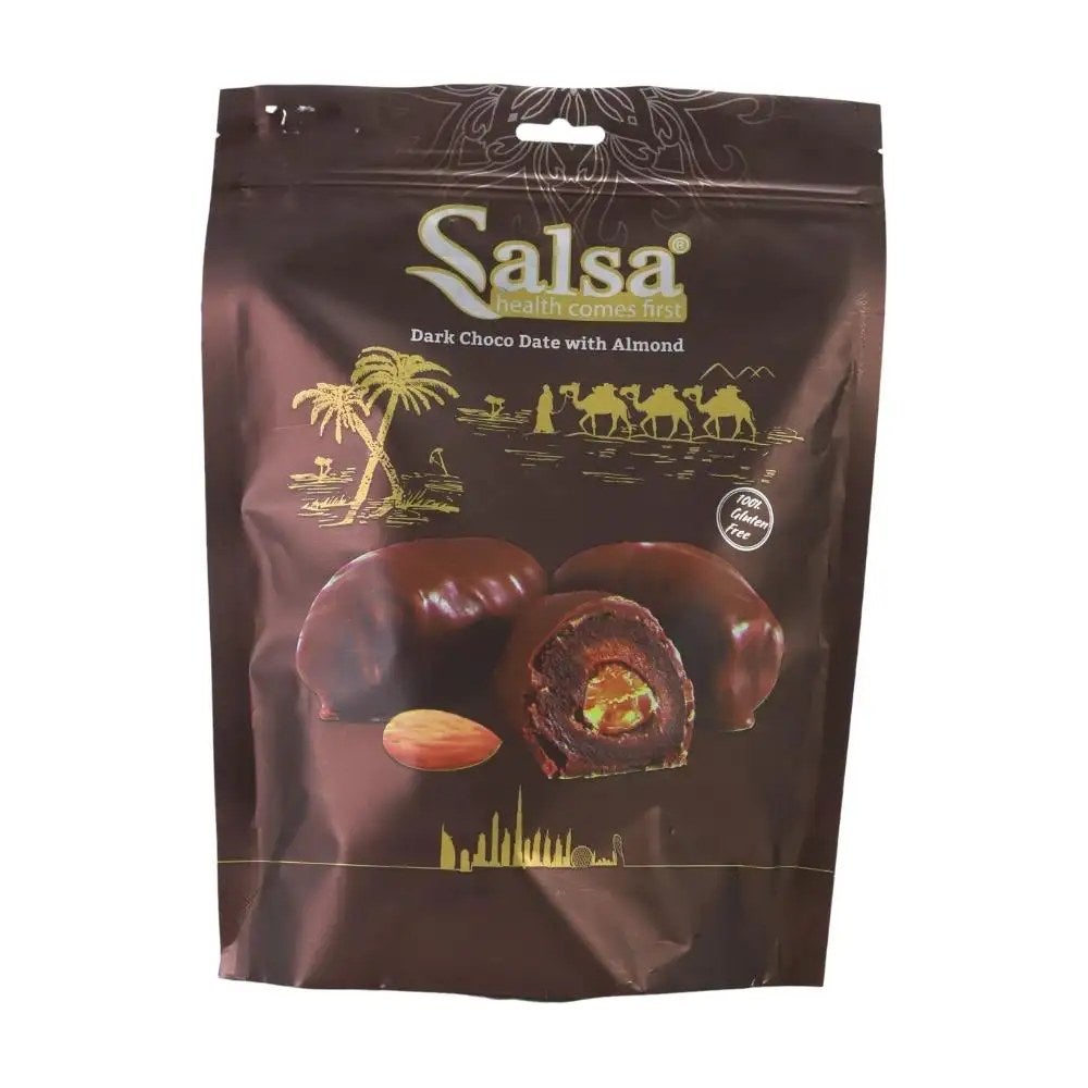 Salsa Dark Choco Date with Almond Chocolate, 500gms
