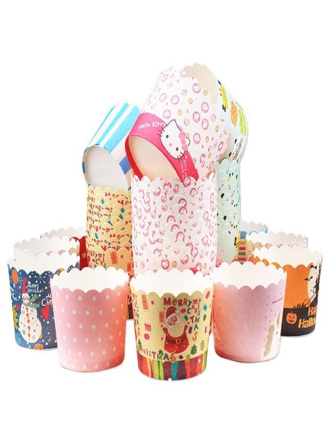 BIG BOX- 50 Piece Colorful Paper Cake Cupcake Liner Cupcake Liner, Party, Mug, Cake Mold, Decorating Tools, Muffins, Paper (Random Color) 4.5 * 5 * 6cm - Image 2