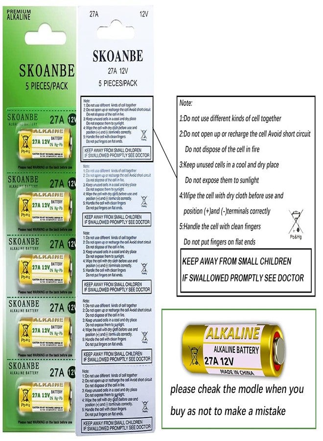 SKOANBE 27A 12V Alkaline Battery-Pack of 5 - Image 4