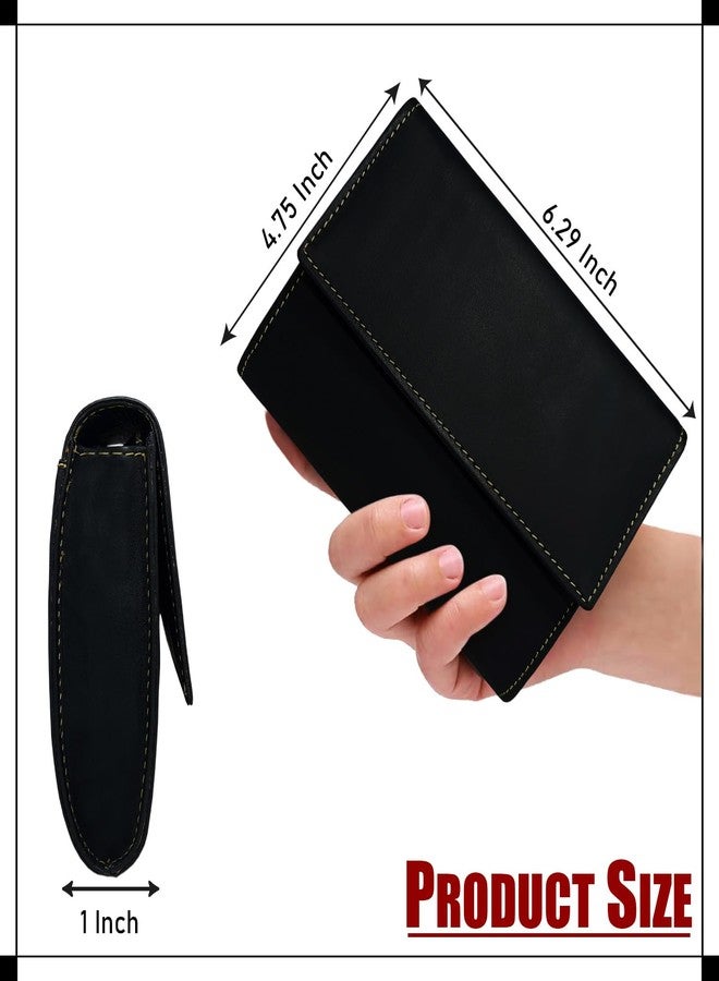 MANDAVA Women's Genuine Leather Slim Wallet | Ladies Compact Purse with Removable Pouch - Image 3