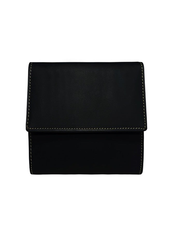 MANDAVA Women's Genuine Leather Slim Wallet | Ladies Compact Purse with Removable Pouch - Image 1