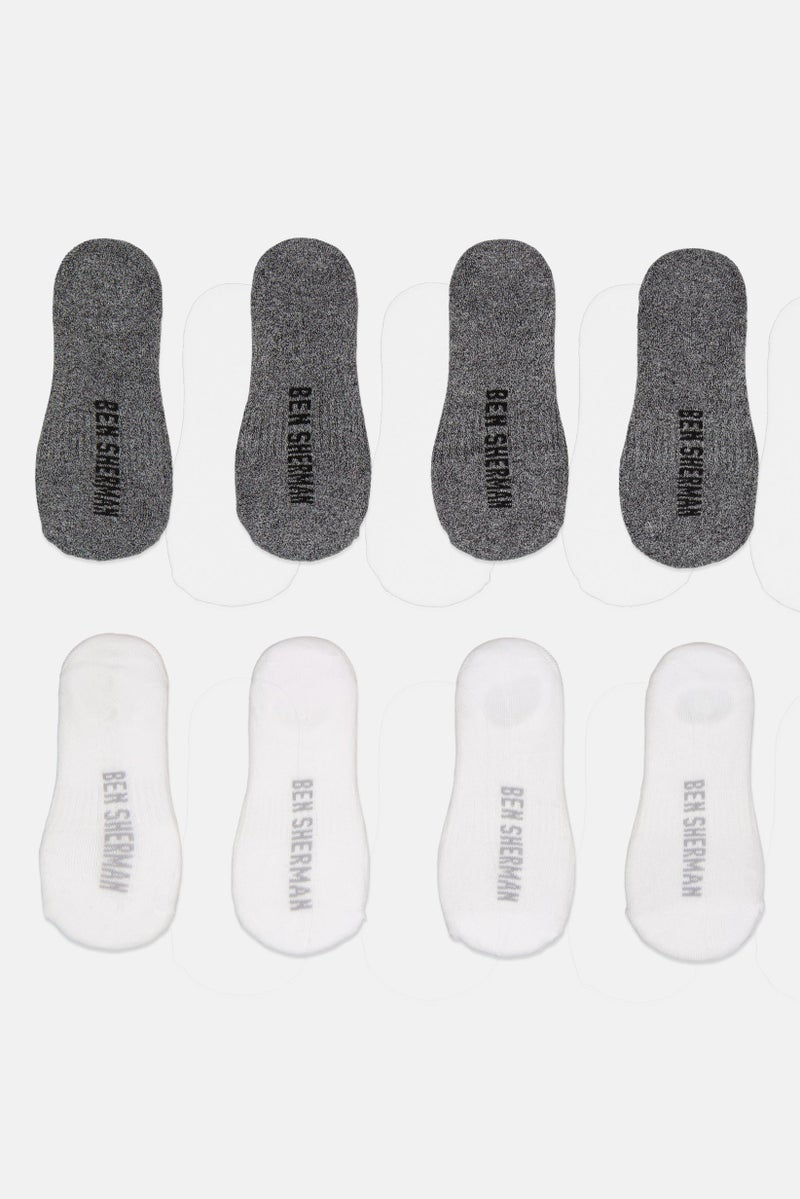 Ben Sherman Men 8 Pairs Brand Logo No Show Cut Socks, Multicolor  - Image 2
