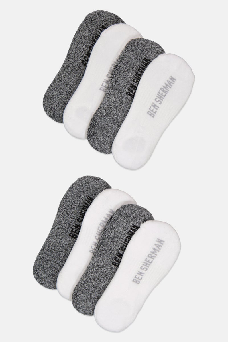 Ben Sherman Men 8 Pairs Brand Logo No Show Cut Socks, Multicolor  - Image 1