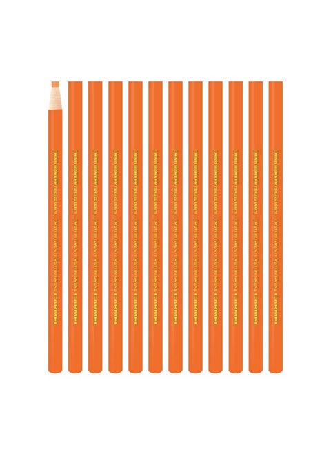China Marker Box Of 12 (Orange) Pull String Grease Pencil Peeloff Paper Wrapped Wax Pencil For Marking Smooth Surfaces Including Plastic Metal Ceramics Garments & Polished Stone