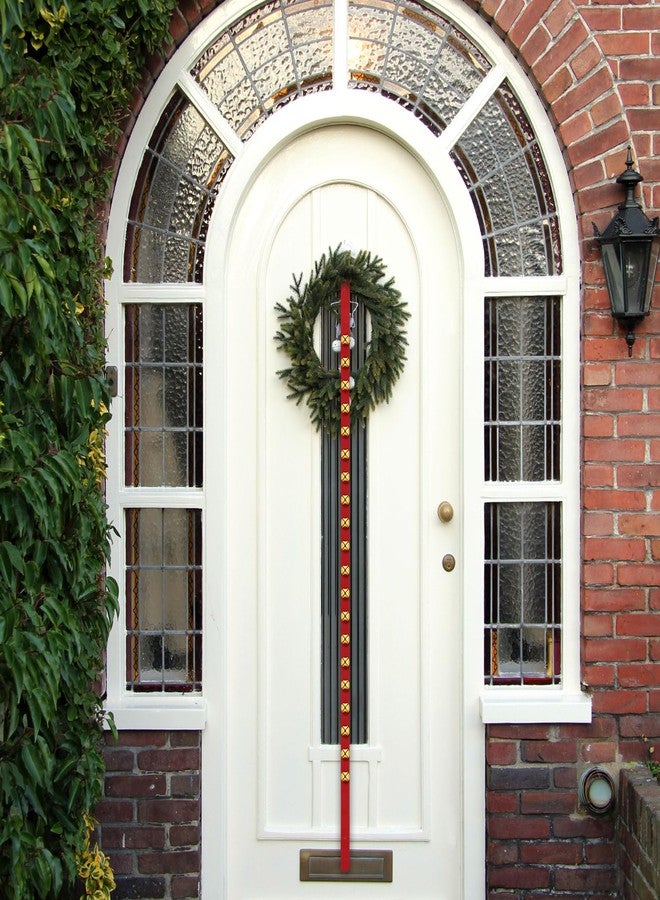 Evervibe 63 inch Red Christmas Sleigh Bells Strap with Hat Hanging Jingle Bell for Xmas Reindeer Horse Door Wreath Decor - Image 5