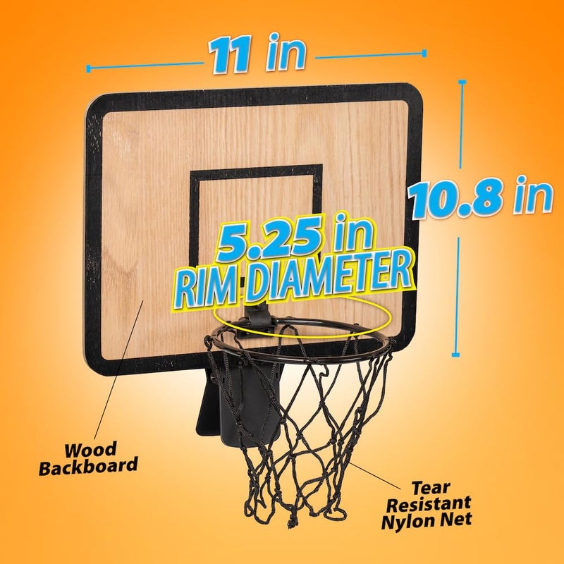 Twiddler Toys Basketball Trash Can Hoop â€“ Mini Clip On Basketball Hoop with Backboard for Office and Bedroom Garbage Can â€“ Fun Novelty Gag Gift - Image 4