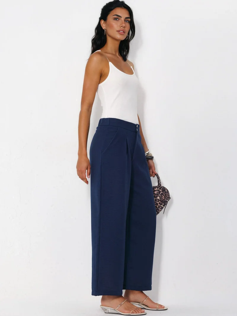 بوسيم BUSEM Women's High-waist Wide-leg Trousers