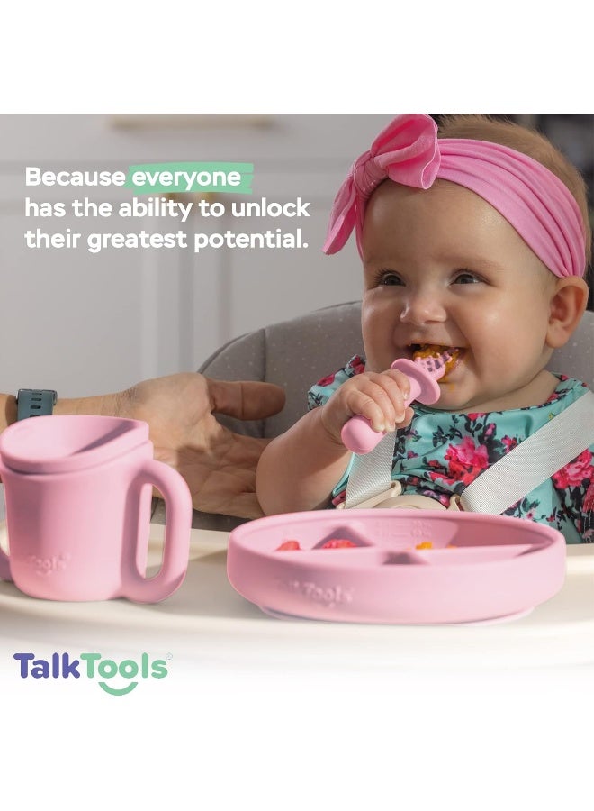 TalkTools ITSY Silicone Training Cup â€“ Mini Straw Cup for Baby - Anti Leak, Spill Proof and BPA Free Cup with Straw Insertion for Kids (Bubblegum) - Image 5