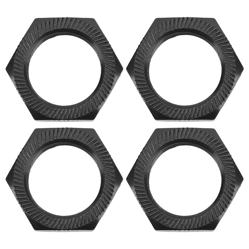 RC Car Wheel Nuts: 24mm Black Aluminum Alloy Hub Nut - Stable Wear-Resistant Structure Lightweight Design for RC Car Upgrade & Maintenance - Image 1