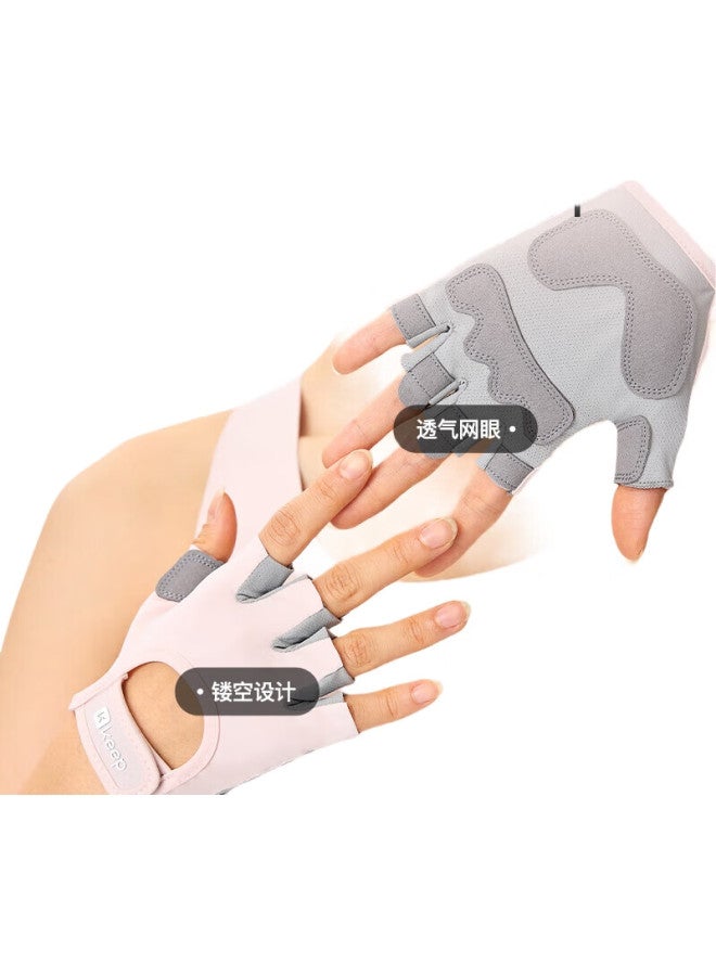 Keep Skin-Friendly Breathable Fitness Gloves Anti-Slip Pull-Up Bar Dumbbell Exercise Equipment Cycling Light Almond L - Image 1