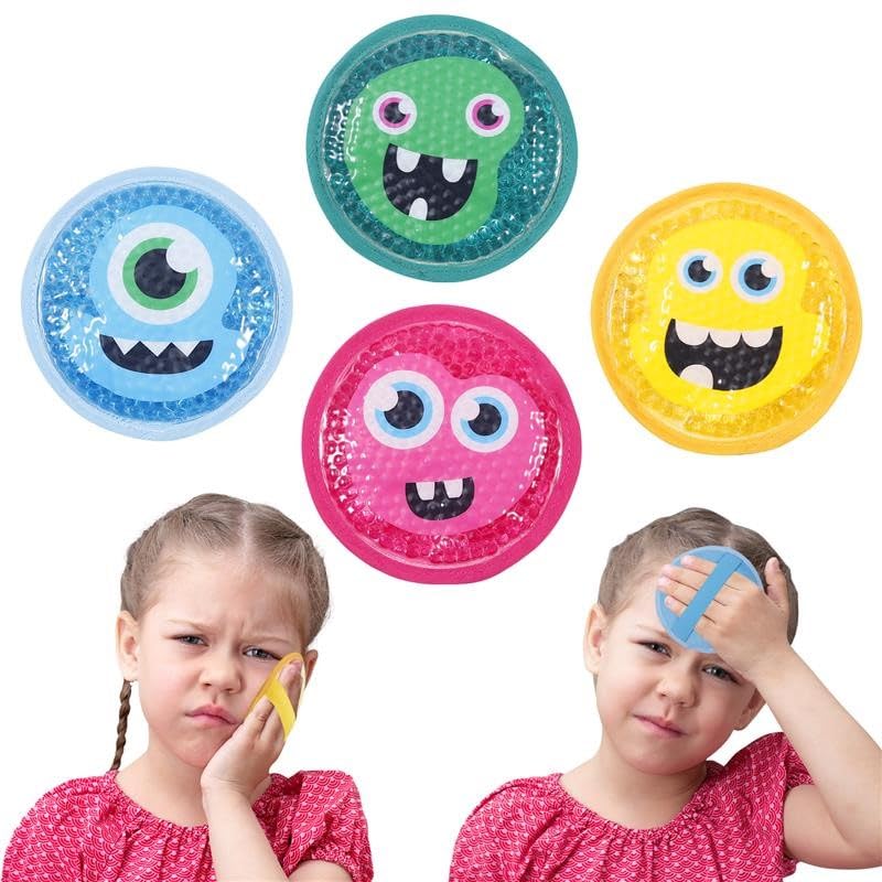 Magic Gel Childrens Ice Pack FSA HSA Eligible 4 Little Monsters to Hold Them by The Hand Say Bye Bye to Boo Boos Ideal for Kids Injuries Including Fever Cuts Toothache Insect Bites