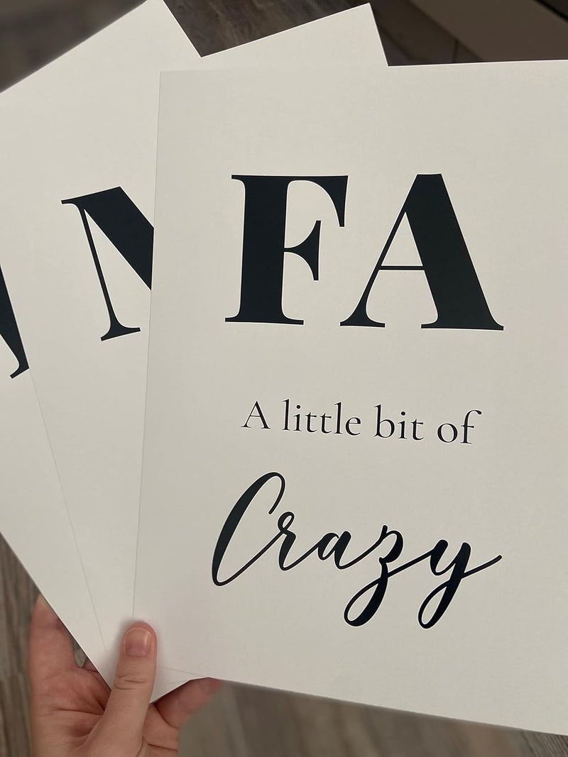 Eviepops Prints Family Quote Set of 3 Unframed Home Wall Art Decor, Family Art Poster, A Little Bit of Crazy, Loud, a Whole Lot of Love Quote (A4) - Image 4