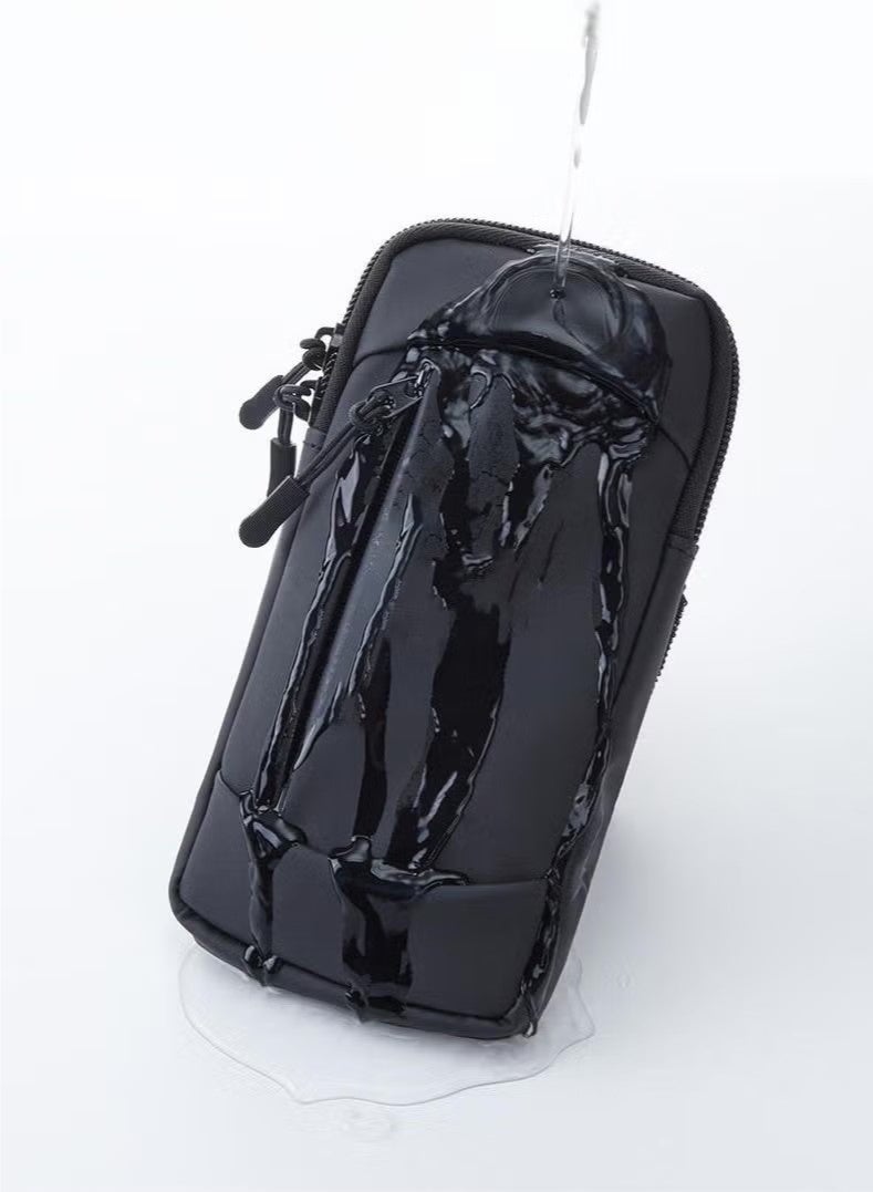 Phone Arm with Phone Holder Sports Arm Bag, Waterproof Running Phone Arm Sleeve Arm Strap with Multi-Layer Pockets for Outdoor Running for Smartphones Up to 7 Inch (Black) - Image 3