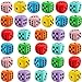 Cotiny 32 Pack 236 Inch Large Dice Set Colorful Giant Dice EVA Foam Jumbo Dice for Classroom Math Teaching Game Casino Halloween Party 8 Colors - Image 2