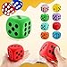 Cotiny 32 Pack 236 Inch Large Dice Set Colorful Giant Dice EVA Foam Jumbo Dice for Classroom Math Teaching Game Casino Halloween Party 8 Colors - Image 4
