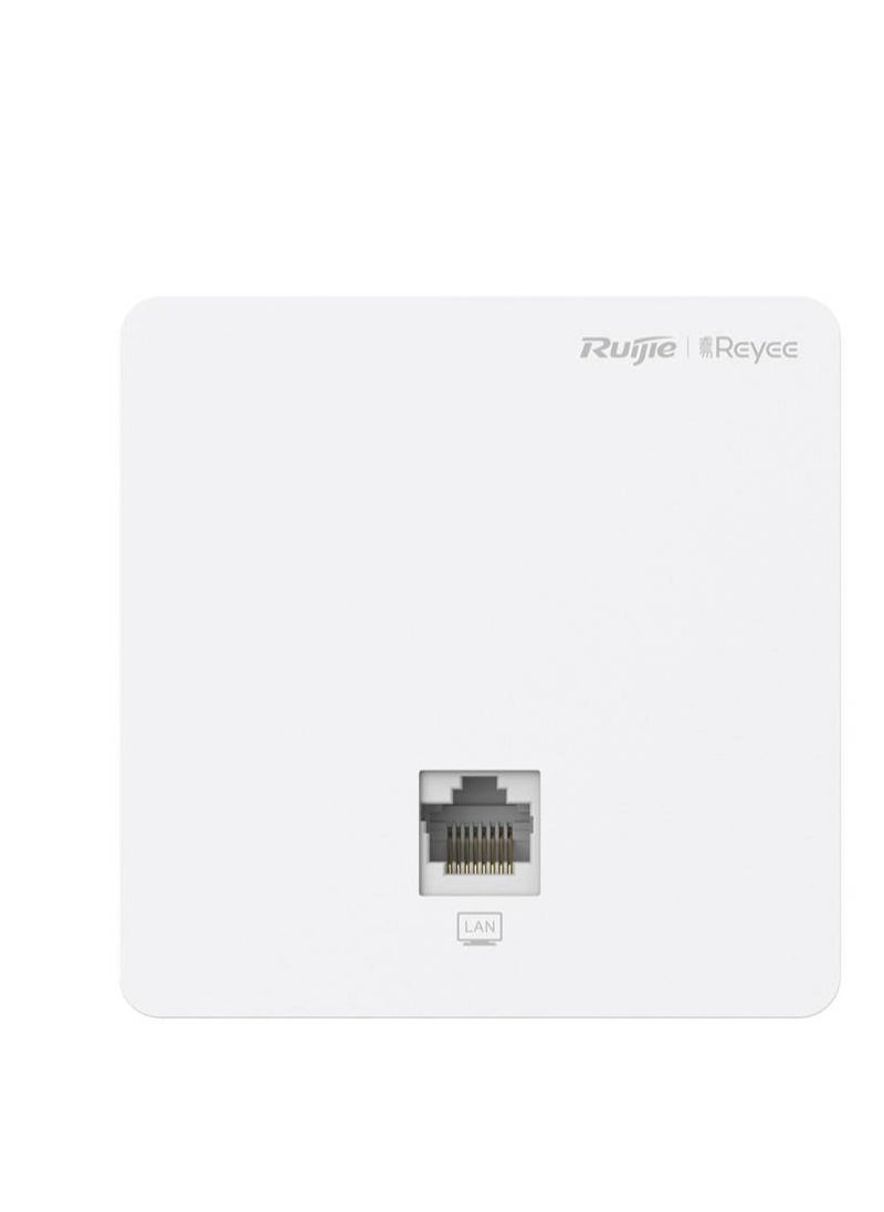 Ruijie - Ruijie AC1300 Dual-Band Wall Access Point – 867Mbps 5GHz + 400Mbps @ 2.4GHz | Compact In-Wall Design - Image 1