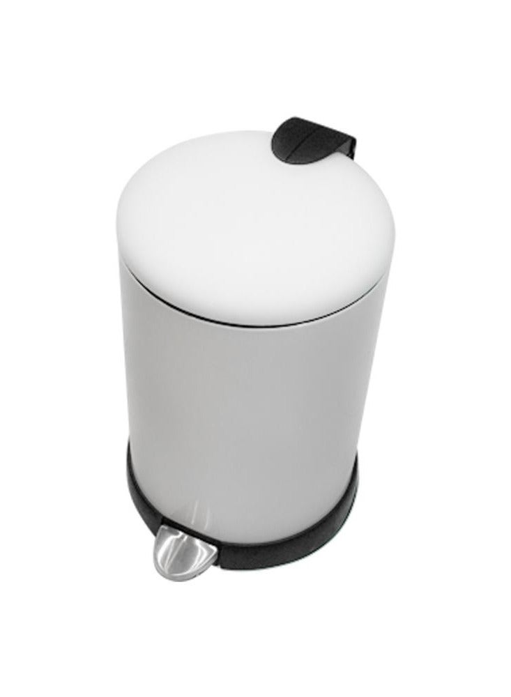 سلة مهملات بالدوس | لمسة نهائية من الفولاذ اللامع | دواسة غنجة | مقاومة لبصمات الأصابع | مناسبة للحمامات والمطابخ والمنازل | 12 لتر