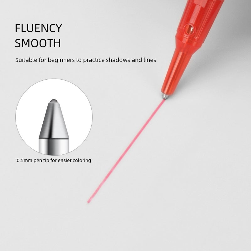 Ballpoint Pen Tattoo Cartridges with Membrane 10pcs Apprentice Cartridge Tattoo Needles with Ball Point for Pen Tattoo Dotwork Drawing Practice on Papers for Beginners and Artists - Image 4