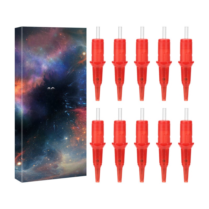 Ballpoint Pen Tattoo Cartridges with Membrane 10pcs Apprentice Cartridge Tattoo Needles with Ball Point for Pen Tattoo Dotwork Drawing Practice on Papers for Beginners and Artists - Image 1