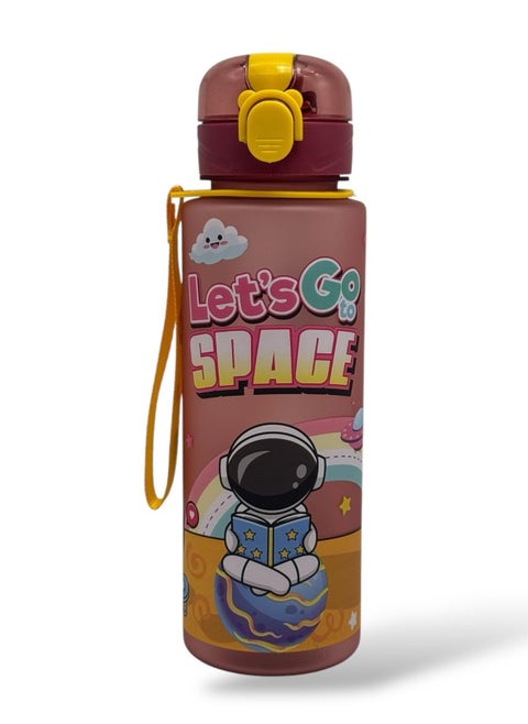 ® 700ml Large Water Bottle Cute Cartoon Designs for Kids and Adults, Comfortable Carry Strap, Perfect for School, Trip, Sports