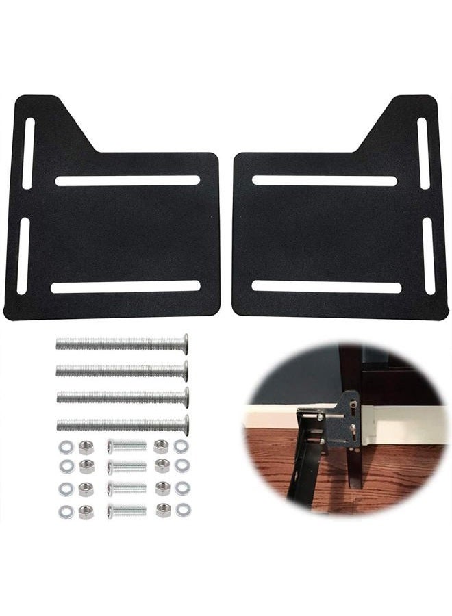 appacare 2 Pcs Bed Frame Brackets Adapter for Headboard Extra, Heavy Duty Bed Modification Plate, Headboard Attachment Bracket with Hardware - Image 1