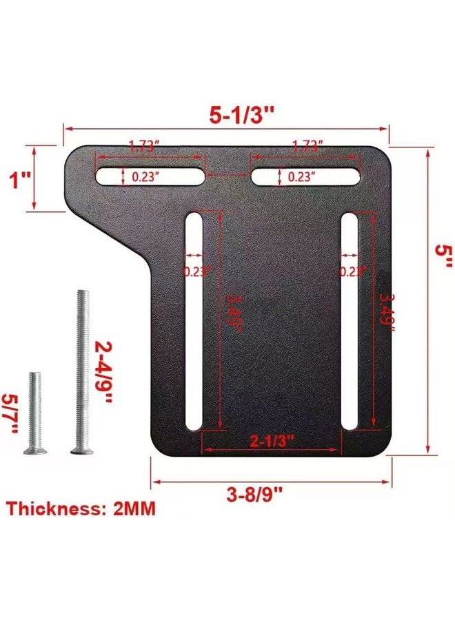 appacare 2 Pcs Bed Frame Brackets Adapter for Headboard Extra, Heavy Duty Bed Modification Plate, Headboard Attachment Bracket with Hardware - Image 2