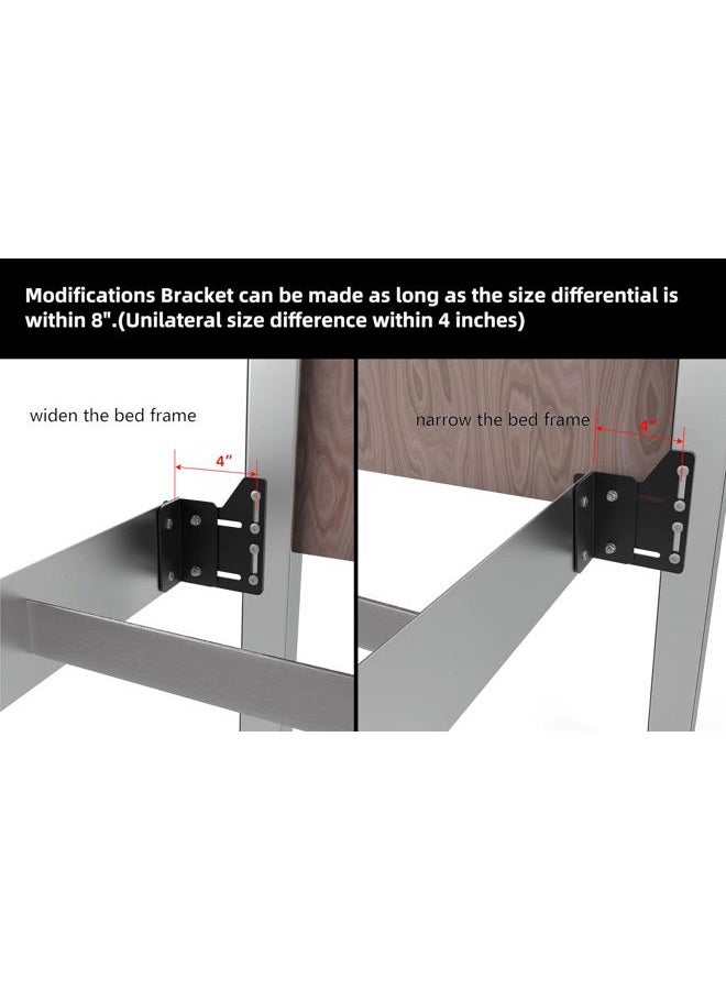 appacare 2 Pcs Bed Frame Brackets Adapter for Headboard Extra, Heavy Duty Bed Modification Plate, Headboard Attachment Bracket with Hardware - Image 3