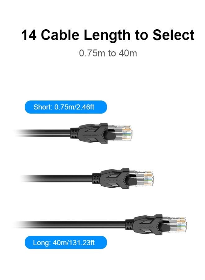 NIBEMINENT Cat 6 Ethernet Network Cable Black - Image 4