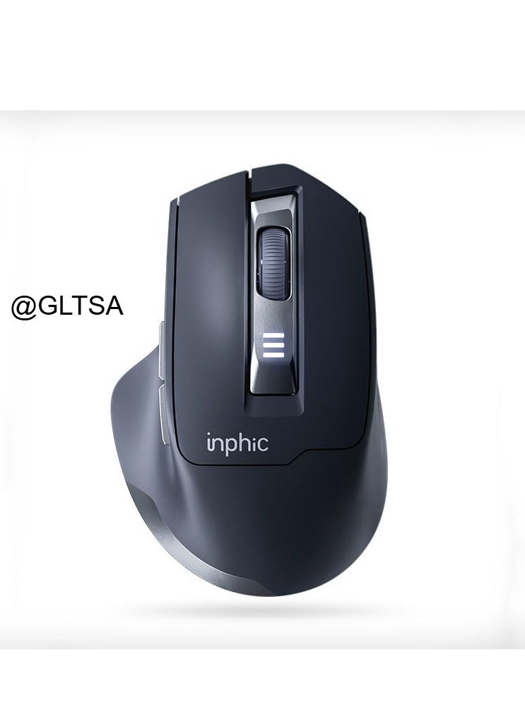 inphic Inphic M9 Wireless Mouse USB 2.4G 2400 DPI Grey  - Image 1