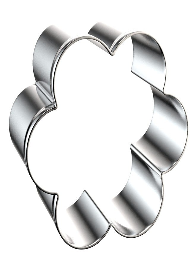 QAAQS Scallop Flower Cookie Cutter Set Large - 5 Inch, 4 Inch, 3 Inch, 2 Inch - Six Petal Scalloped Edge Spring Flower Cookie Cutters Shapes Molds - Stainless Steel - Image 4