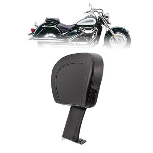 Kinglemc Adjustable Driver Rider Touring Backrest for VL1500 VL800 C50 C90 Suzuki Boulevard (Black-Nod-Studded) - Image 1