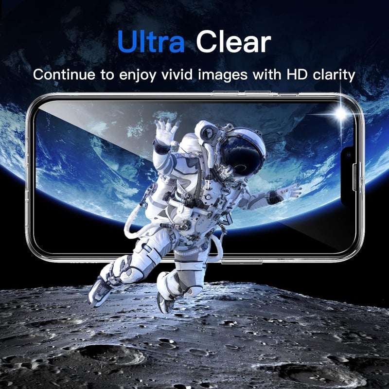 Jetech 3 In 1 Case For Iphone 14 Plus 6.7-Inch, With 2-Pack Screen Protector And 2-Pack Camera Lens Protector, Full Coverage Tempered Glass Film, Shockproof Bumper Phone Cover Clear - Image 5