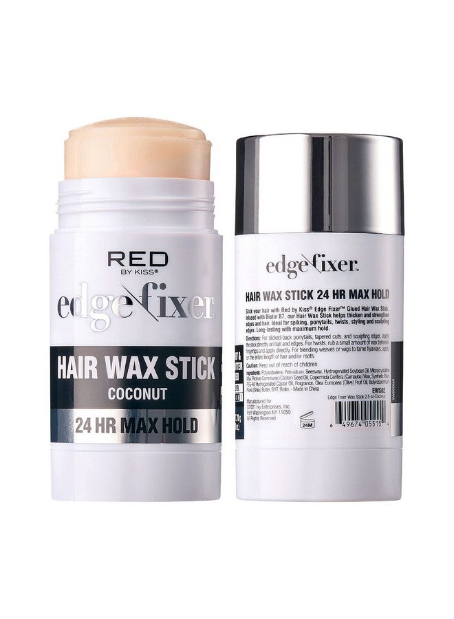 Red by Kiss Hair Wax Stick 24HR Max Hold Edge Fixer Edge Control Pomade Non-Sticky, Non-Oily Flake Free Hair Styling Wax (Coconut) - Image 2