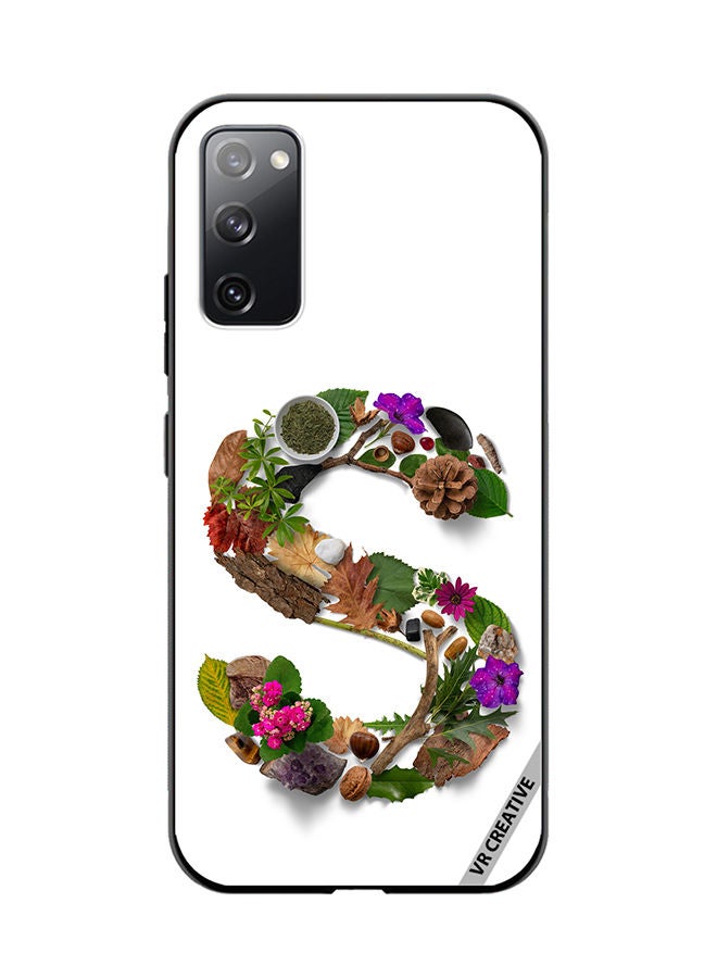 VR CREATIVE غطاء حماية لجهاز سامسونج جالاكسي S20 FE 5G بتصميم حرف S متعدد الألوان - Image 1