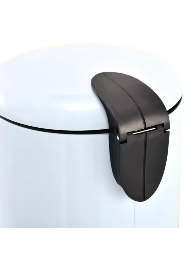 AKC 20L Stainless Steel Pedal Trash Can - Modern White Powder-Coated Waste Bin with Slow-Close Lid for Kitchen & Office  - Image 5