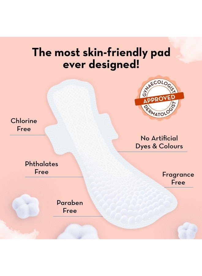 Plush Plush Ultra-Thin Sanitary Pads For Women, 10 XXL Natural Cotton Sanitary Napkins | Super Absorbent 10 Heavy Flow XXL + 2 Panty Liners For Rash Free Periods | Pure U.S. Cotton Pads With Disposable Pouch  - Image 5