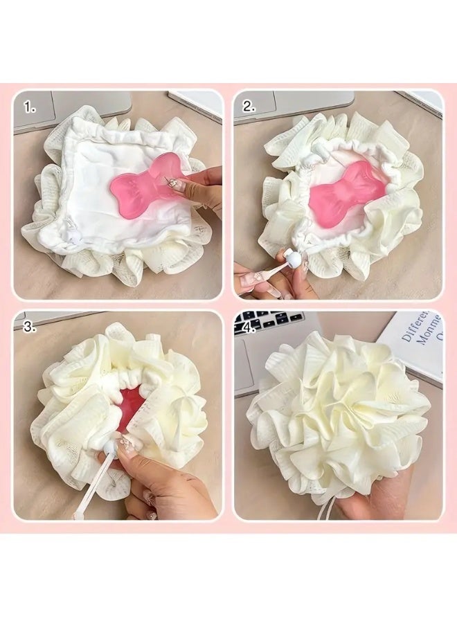 Dual-Sided, Ultra-Soft and Non-Scratch Bath Loofah for Daily Gentle Cleansing and Lathering, Gentle Exfoliating for Sensitive Skin - Image 2