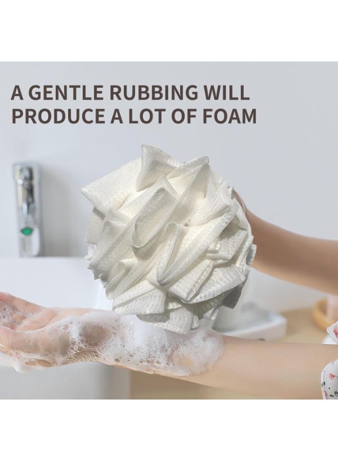 Dual-Sided, Ultra-Soft and Non-Scratch Bath Loofah for Daily Gentle Cleansing and Lathering, Gentle Exfoliating for Sensitive Skin - Image 4