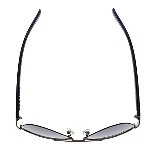 Dockers Men's Bo Sunglasses Polarized Aviator, Gunmetal, 54mm - Image 4