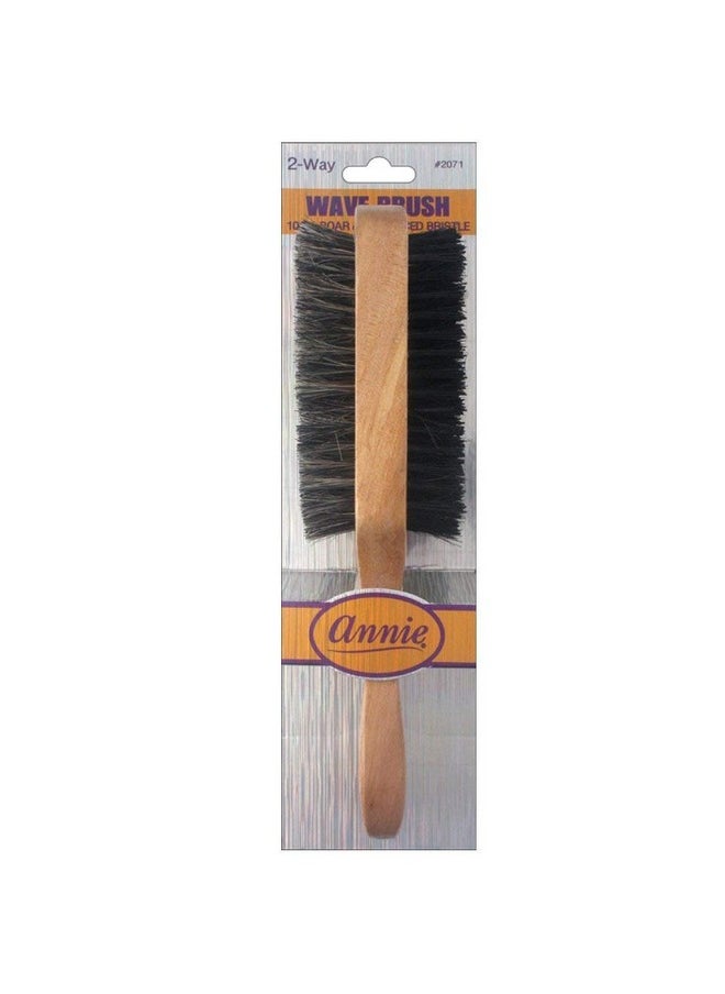 Annie - 2 Way Wooden Wave Brush 2071 100% Boar Sturdy And Thick For Any Hair - Image 1