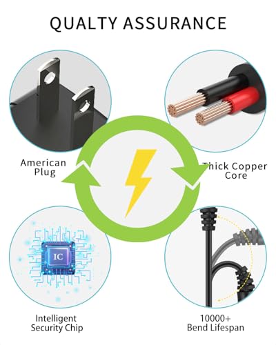 FlickerStar 12V 1A Adapter Power Supply [12 Volts 1 Amps] 100V~240V AC to DC Plug 5.5 x 2.1mm & 2.5mm for 12volt 100mA 200mA 300mA 400mA 500mA 600mA 800mA 900mA 1000mA Equipment, Extra Long 6ft Cord - Image 4