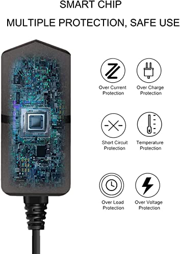 FlickerStar 12V 1A Adapter Power Supply [12 Volts 1 Amps] 100V~240V AC to DC Plug 5.5 x 2.1mm & 2.5mm for 12volt 100mA 200mA 300mA 400mA 500mA 600mA 800mA 900mA 1000mA Equipment, Extra Long 6ft Cord - Image 3