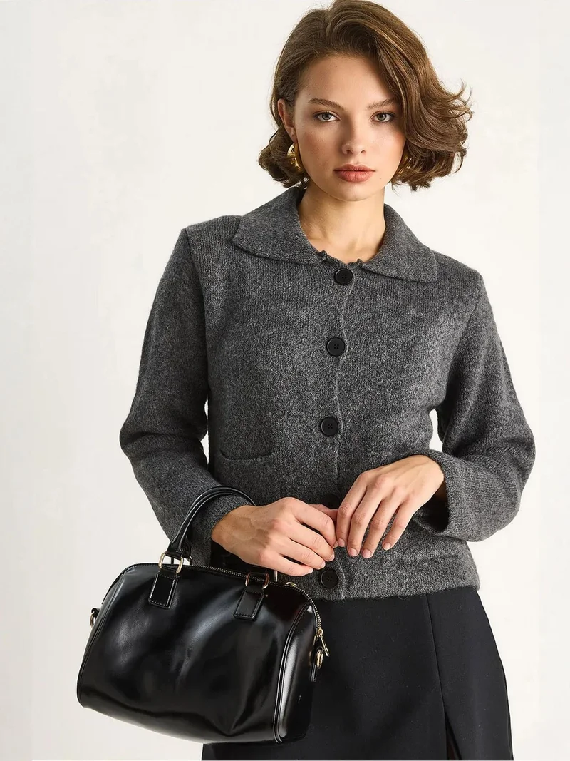 LUCCI Knit Cardigan with Pockets