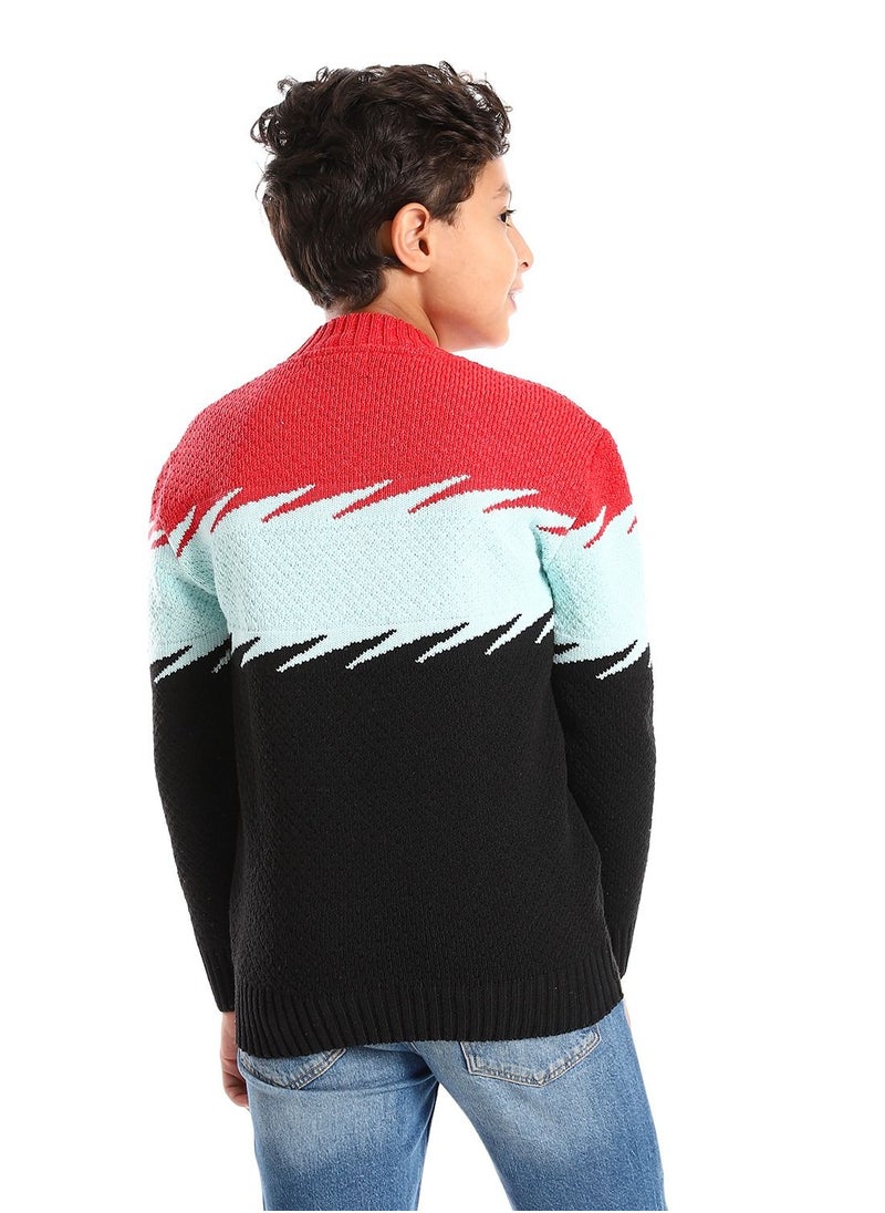 Caesar - Wool Boys Pullover With Multi Design - Image 1