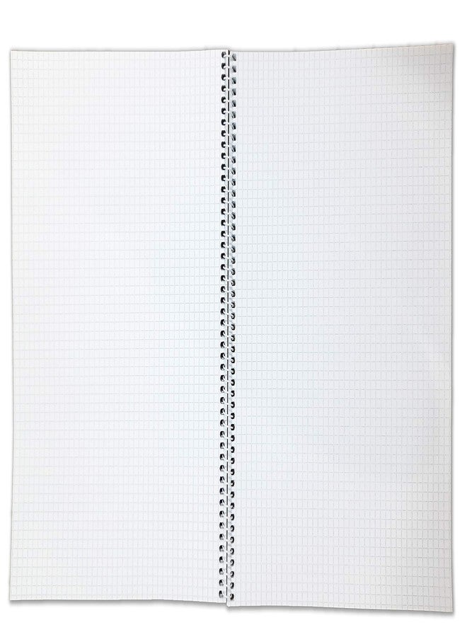 LRS Square Grid Spiral Notebook A4 Size (29.7 x 21 cm) - 50 Sheets- 100 Pages - 75 GSM Smooth Paper- Pack of 2 - Image 2